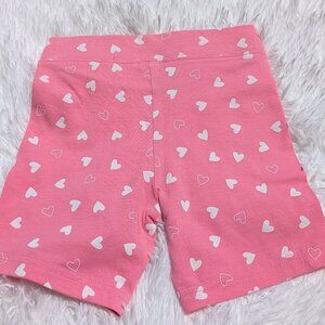 ANKO Kid's – Soft Pink Shorts with Heart Print Comfy Elastic Waistband NWT